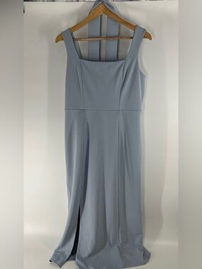 Show Me Your MuMu Powder Blue Square-Neck Midi Dress